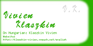 vivien klaszkin business card